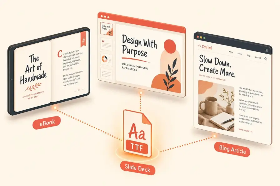 Replicate Fonts for Digital Content