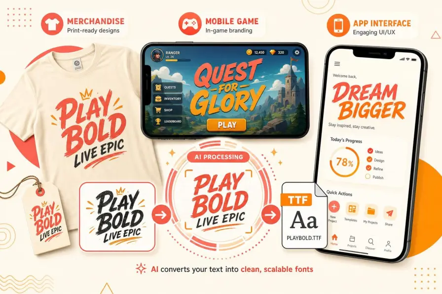 Transform Graphic Texts into Ready-to-Type Assets