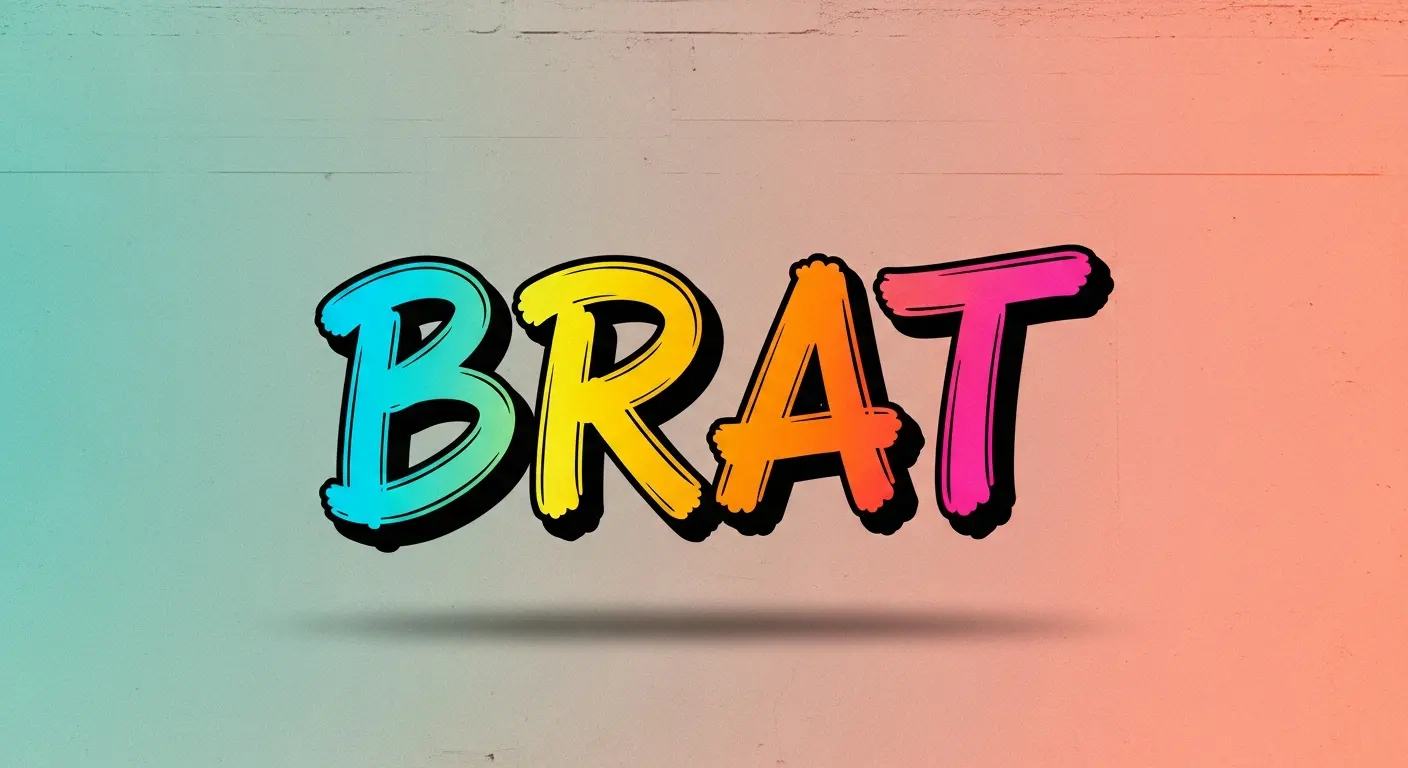 Brat Font Bold Playful Poster Sample