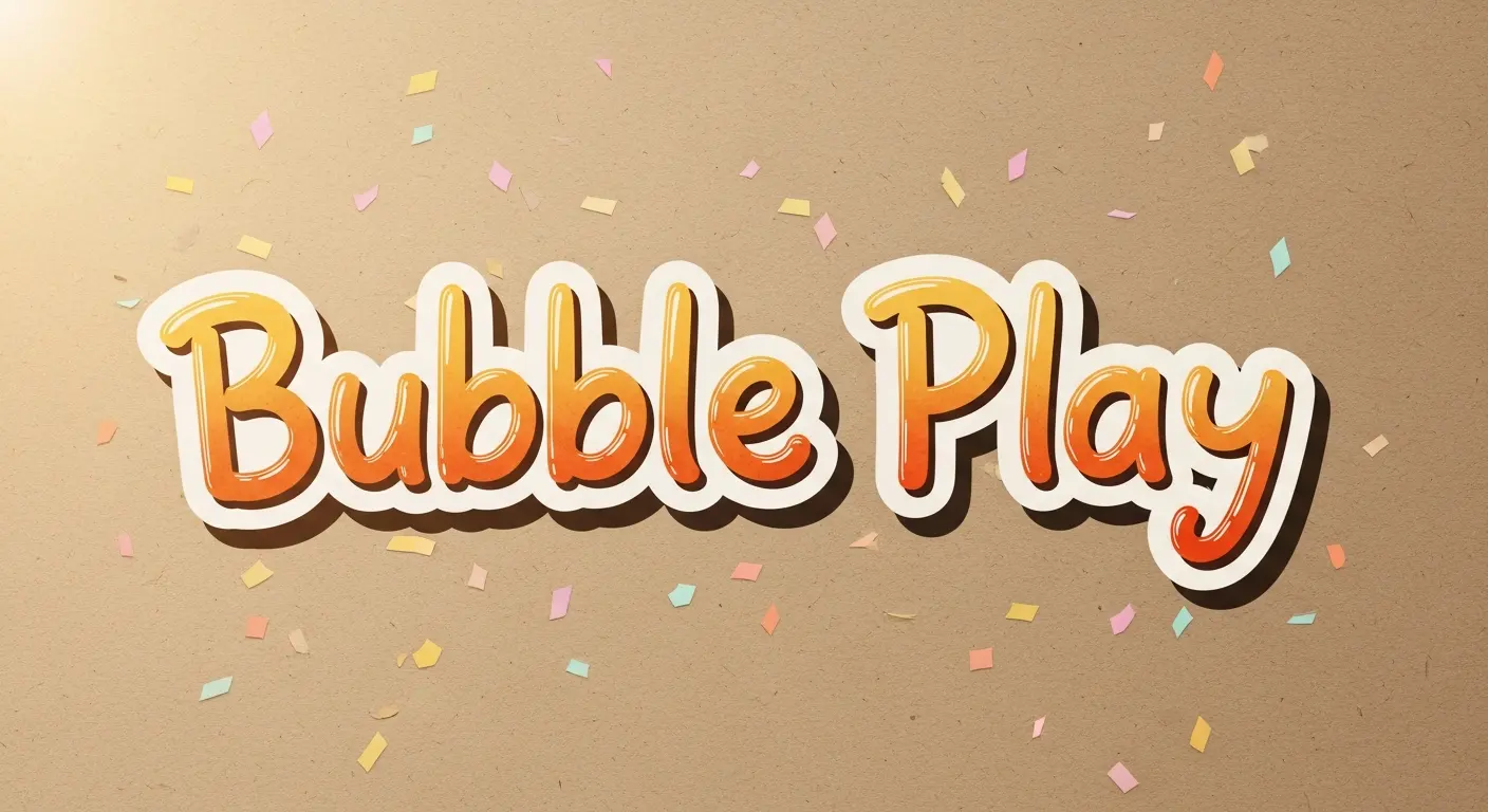 Hand-drawn bubble font with paper texture