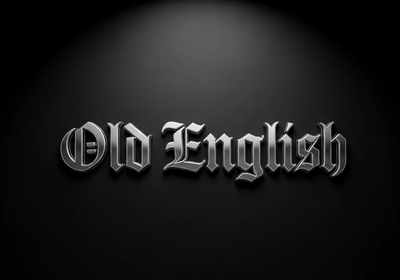 Metallic Embossed Blackletter