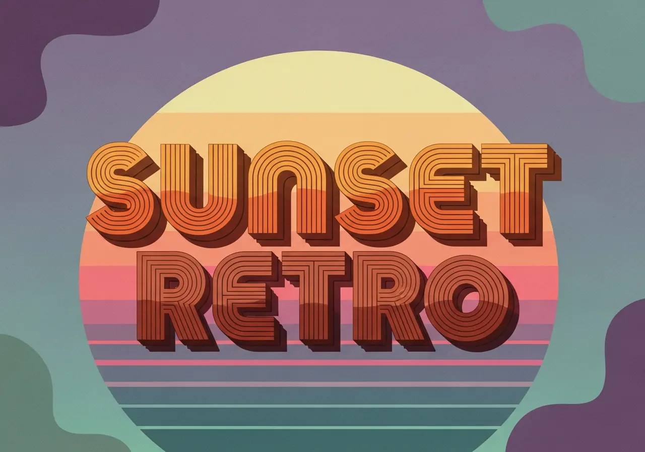 70s Sunset Display Font