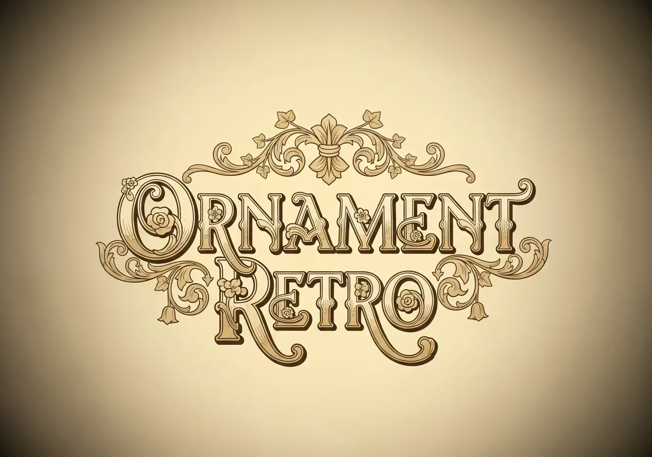 Retro Decorative Ornamented Font