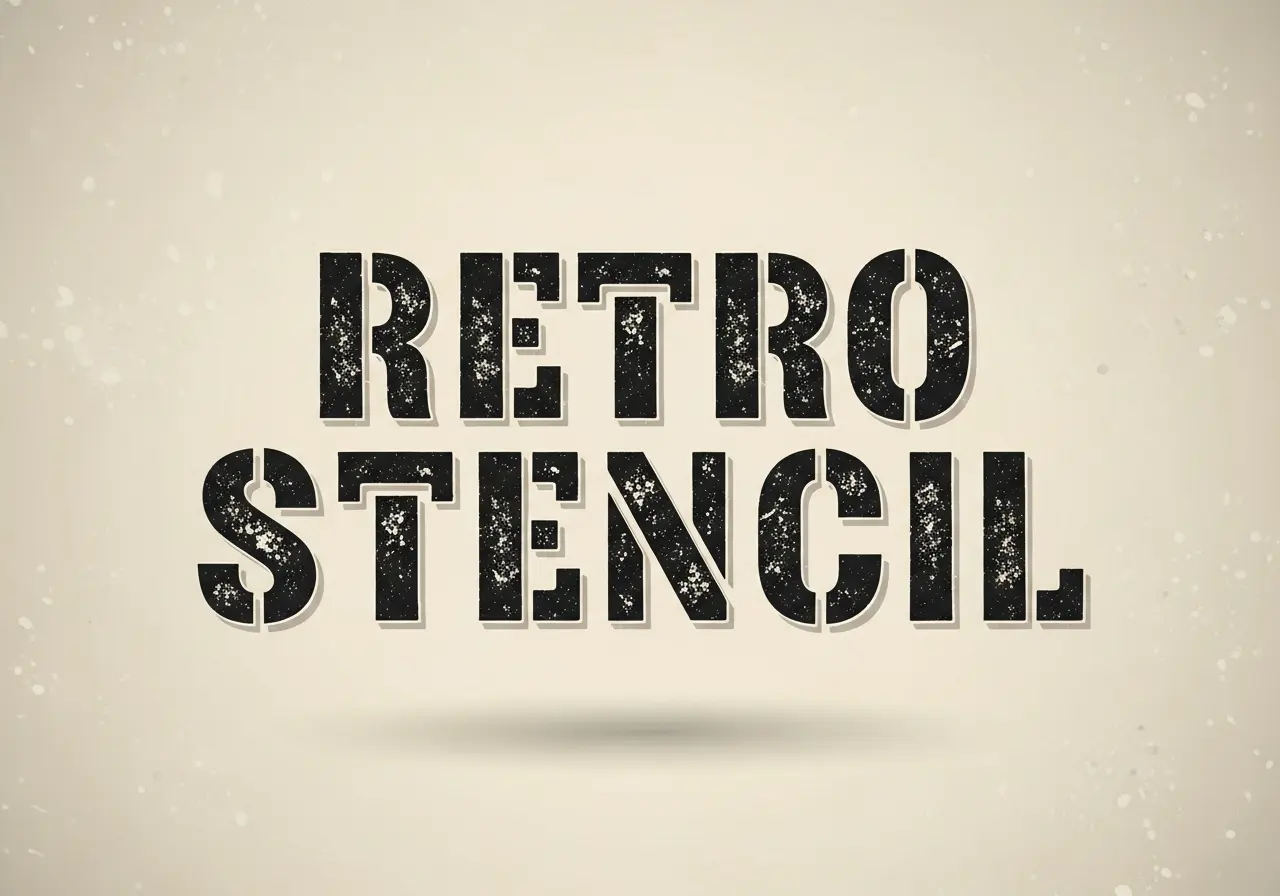 Vintage Stencil Typeface