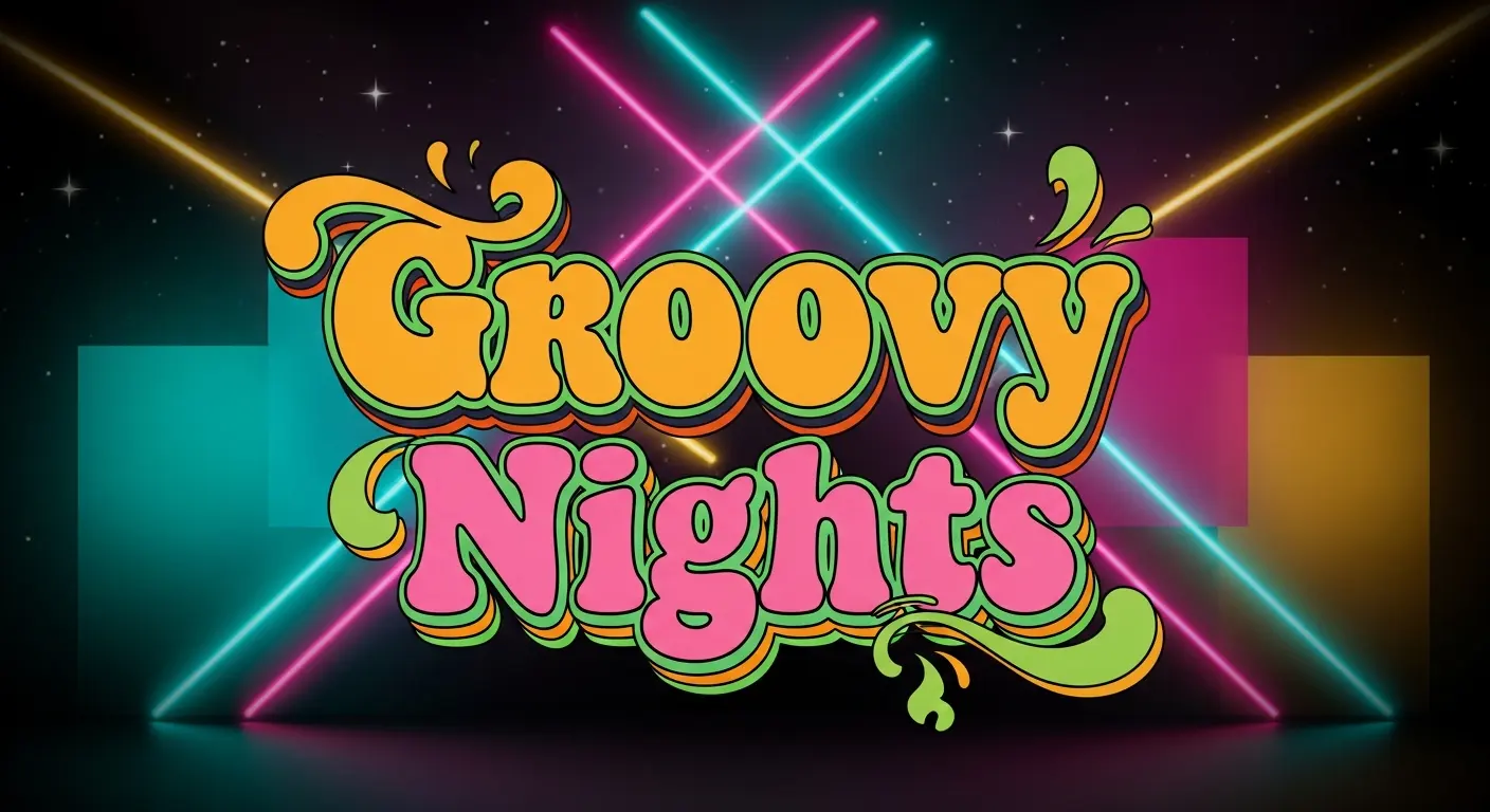 Groovy Retro Font Poster Sample