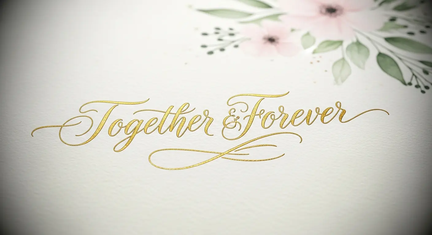 Elegant script wedding invitation font sample