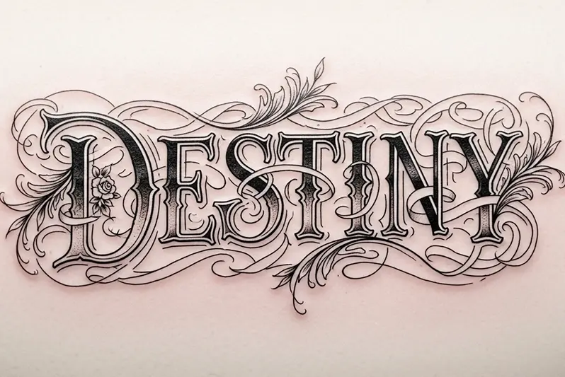 Ornate Tattoo Calligraphy