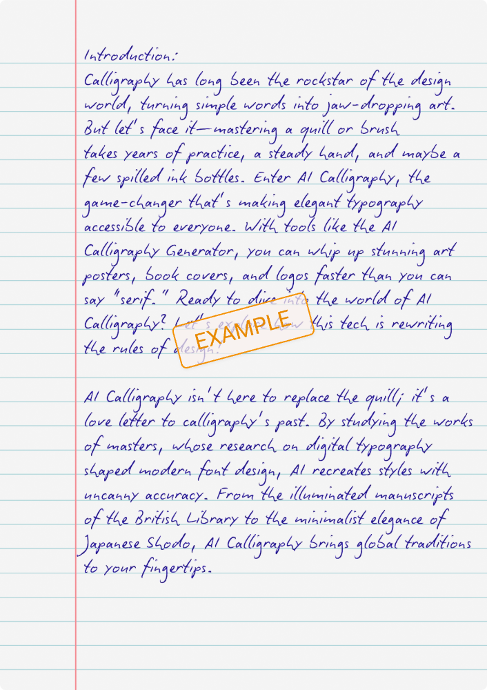 handwritten preview