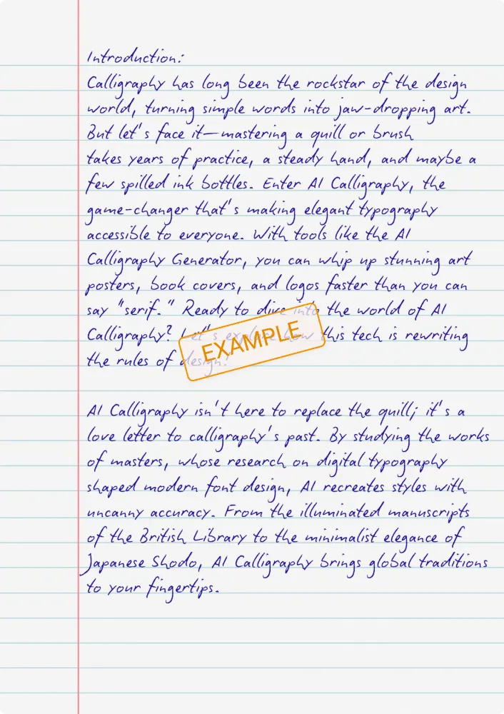 handwritten preview