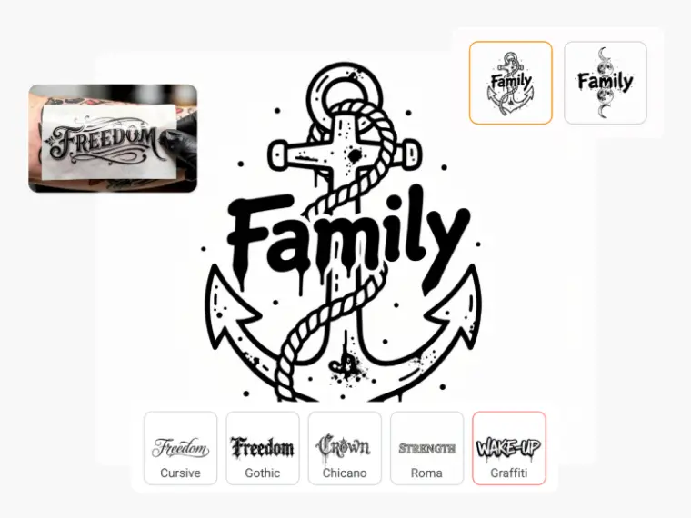 AI Tattoo Font Generator