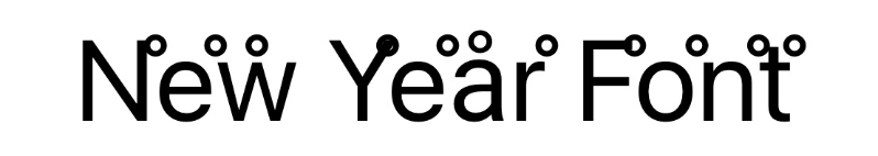 New Year Bubble Font